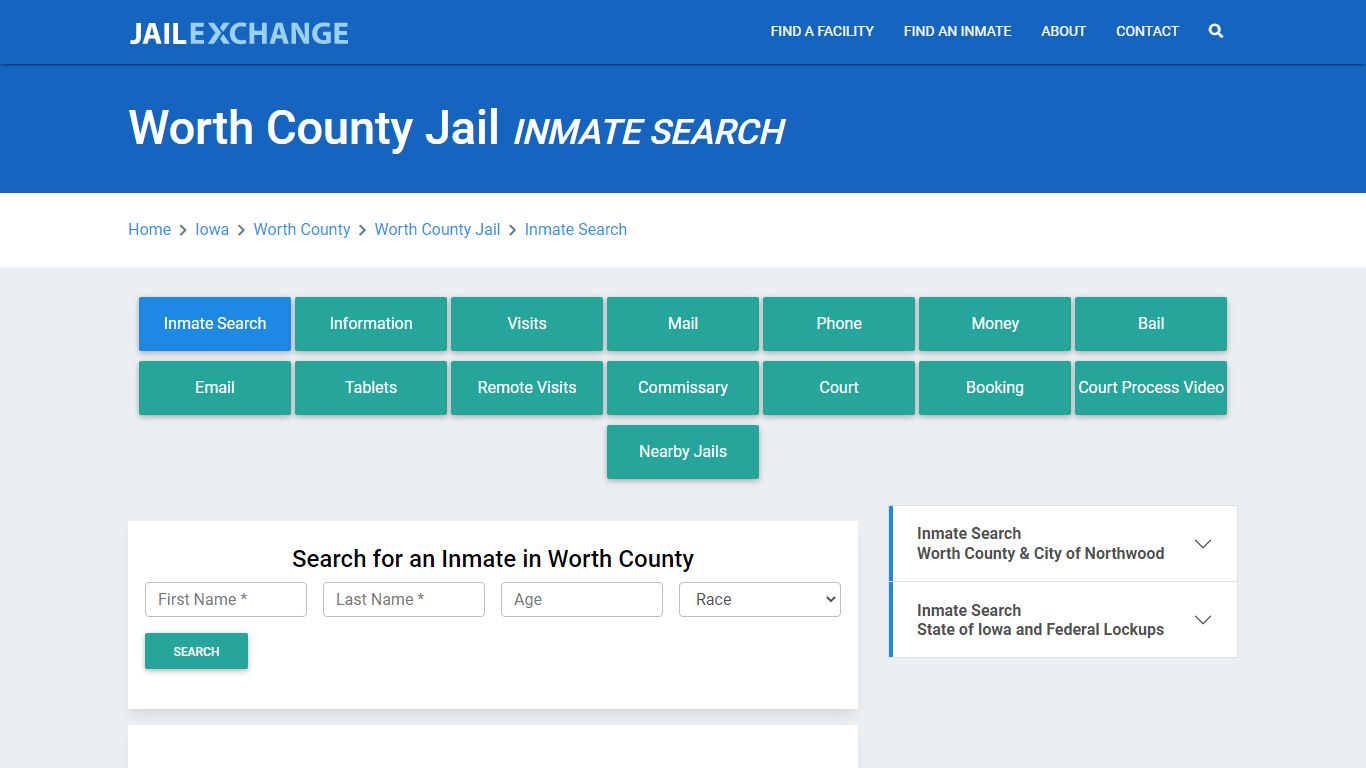 Worth County Jail, IA Inmate Search: Roster & Mugshots